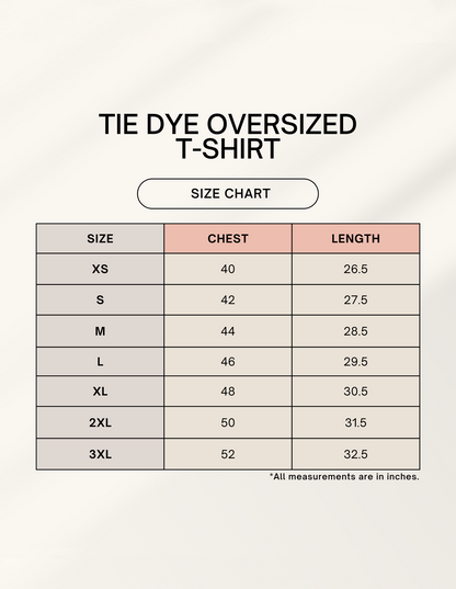 Unisex Tie Dye Oversized T-Shirt