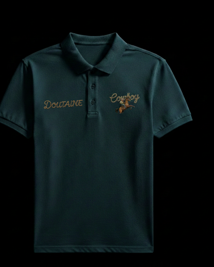 Doutaine Cowboy Embroidered Polo T-shirt