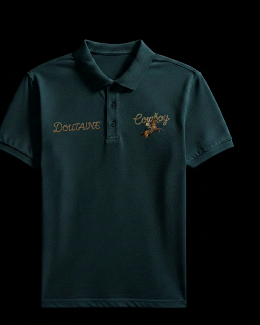 Doutaine Cowboy Embroidered Polo T-shirt