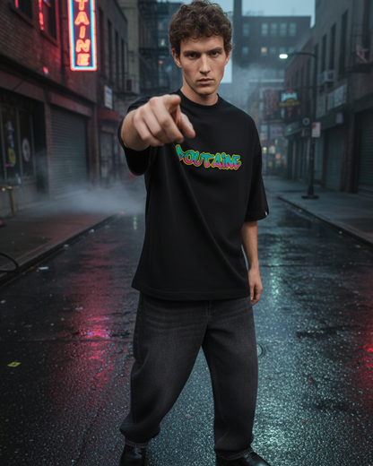 Astral Bloom Graphic Oversized T-Shirt