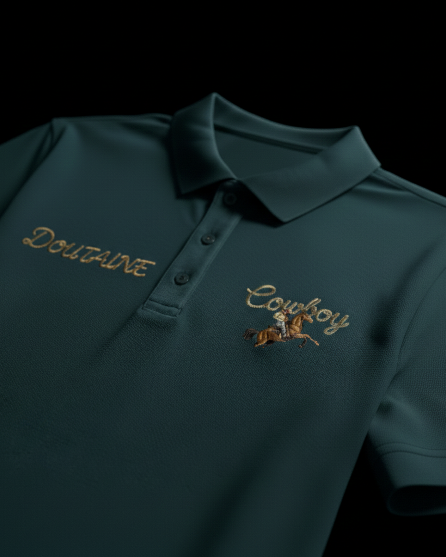 Doutaine Cowboy Embroidered Polo T-shirt