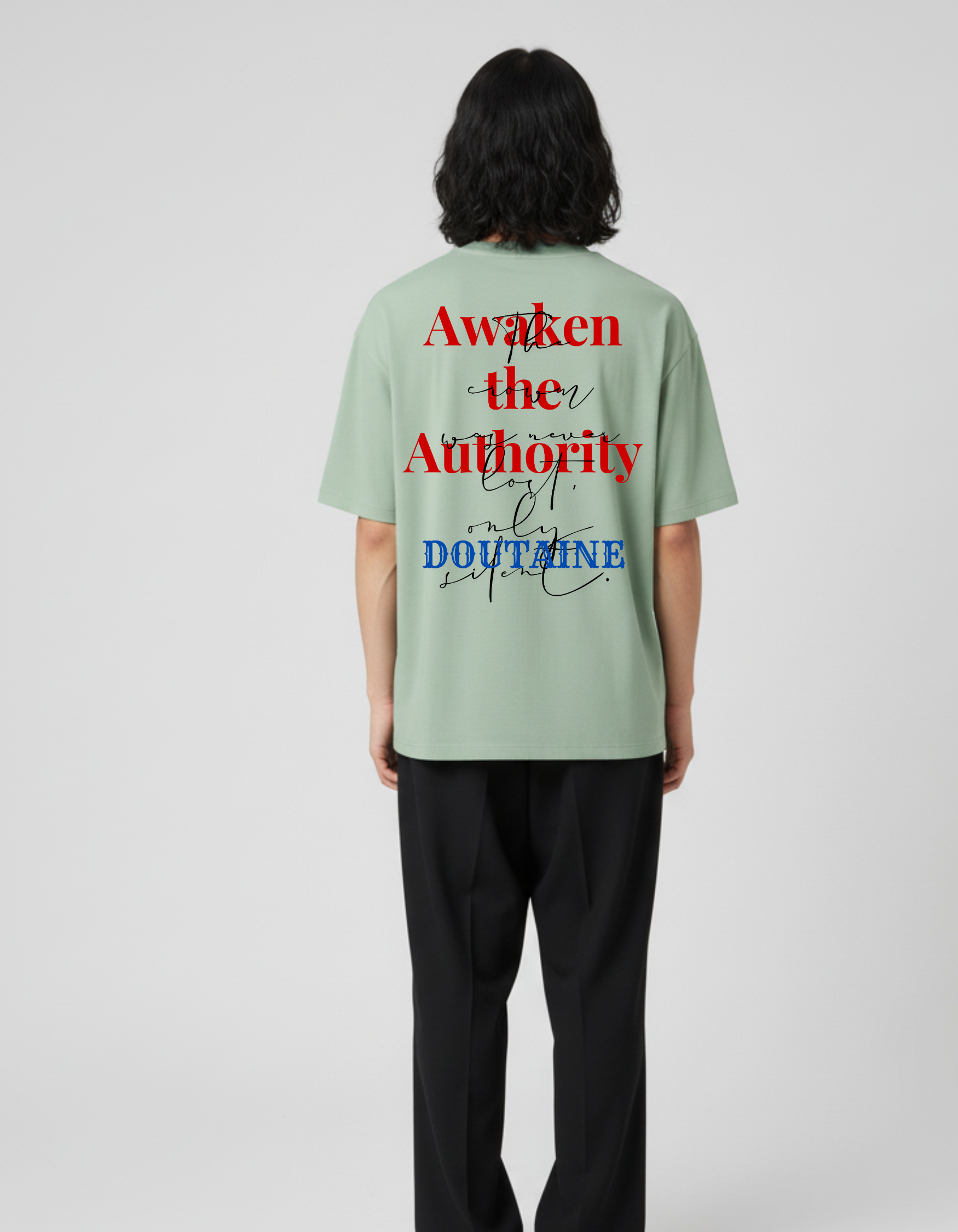 Sovereign Rise- Jade Green Oversized T-shirt - D O U T A I N E