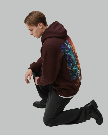 Dual Realm Path Oversized Hoodie