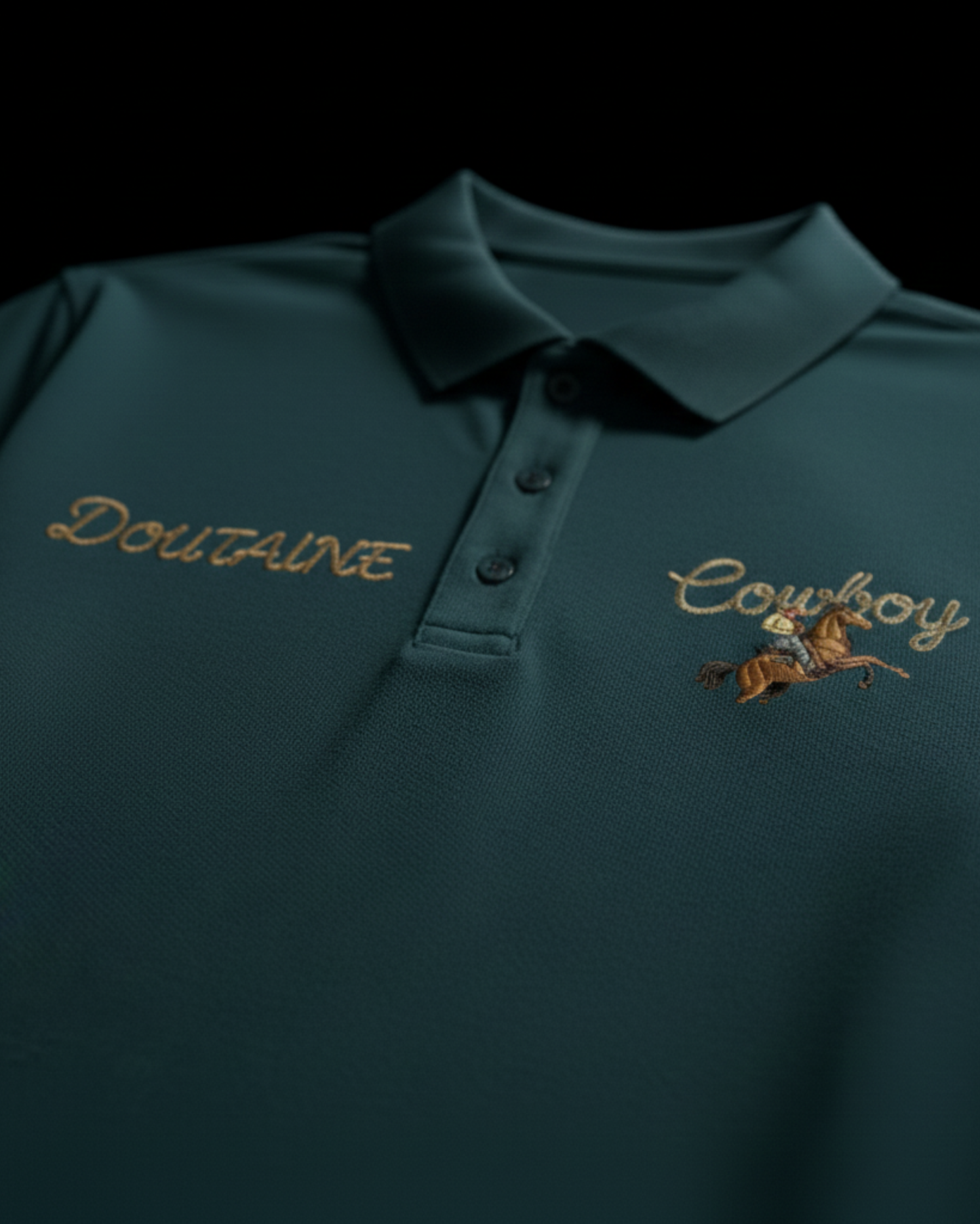 Doutaine Cowboy Embroidered Polo T-shirt