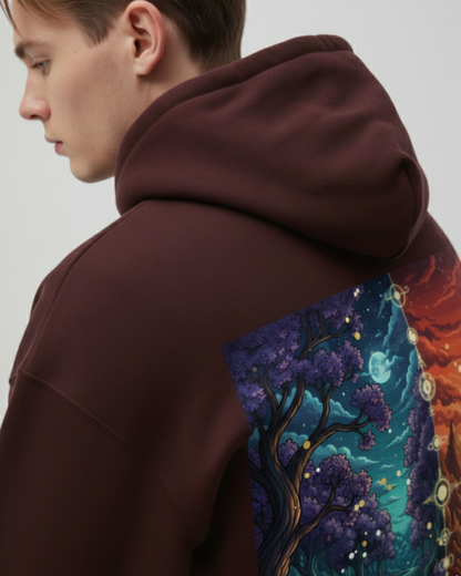 Dual Realm Path Oversized Hoodie
