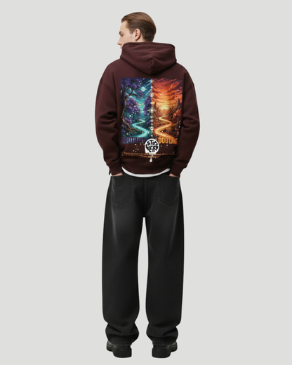 Dual Realm Path Oversized Hoodie