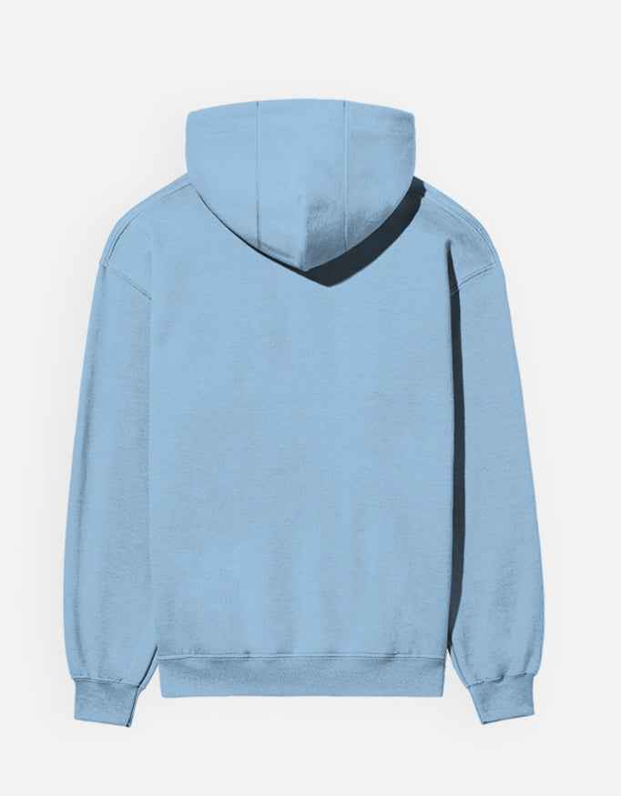 Baby Blue Minimal Hoodie – Premium Heavyweight Regular Fit