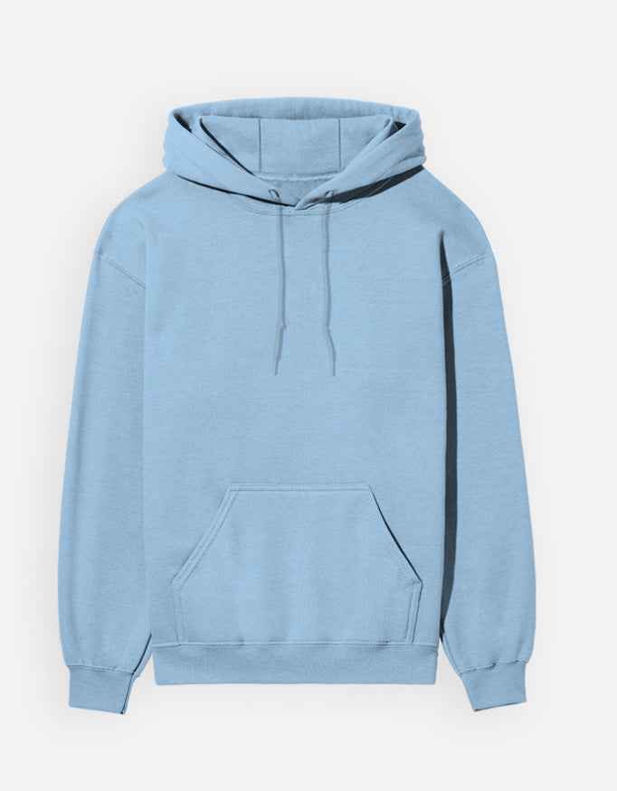 Baby Blue Minimal Hoodie – Premium Heavyweight Regular Fit