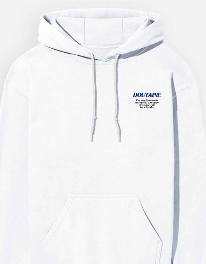 DOUTAINE-White Hoodie For Men's & Women's